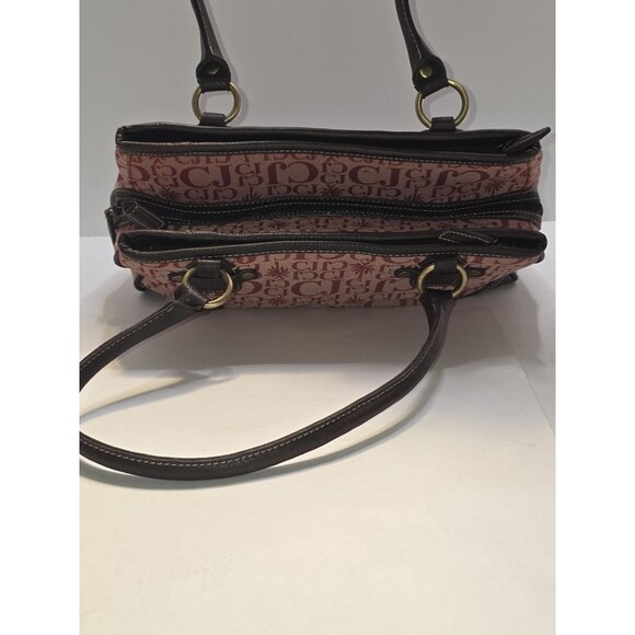 Caribbean Joe Cool Signature Retro Print Canvas Shoulder Bag Purse Vintage - Picture 5 of 16